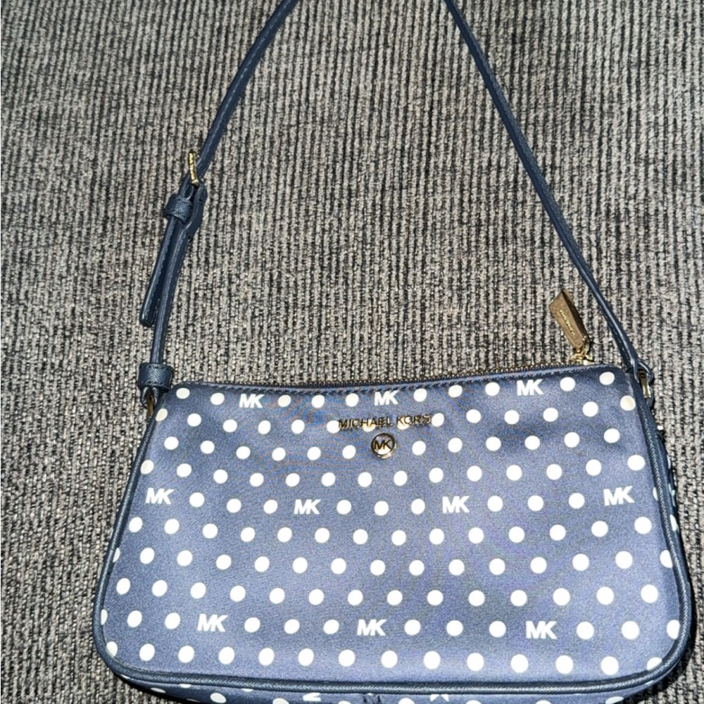 Michael Kors Navy Polka Dot Crossbody Bag
